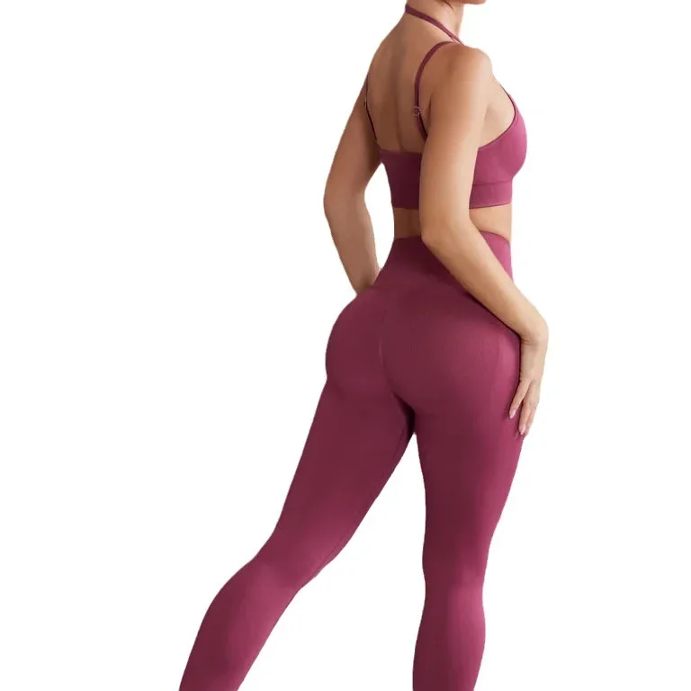 Женский комплект из 2 предметов бюстгальтер для йоги спортивный топы с высокой