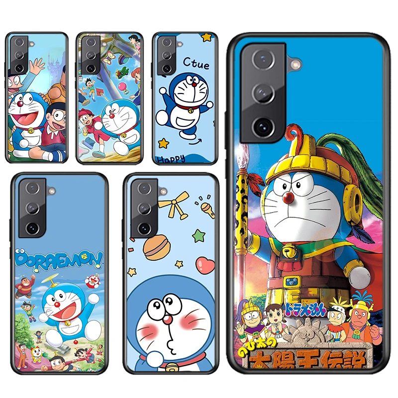 

Doraemon And Nobita Nobi For Samsung Galaxy S22 S21 S20 Ultra Plus Pro S10 S9 S8 S7 5G 4G Soft Silicone Black Phone Case Fundas
