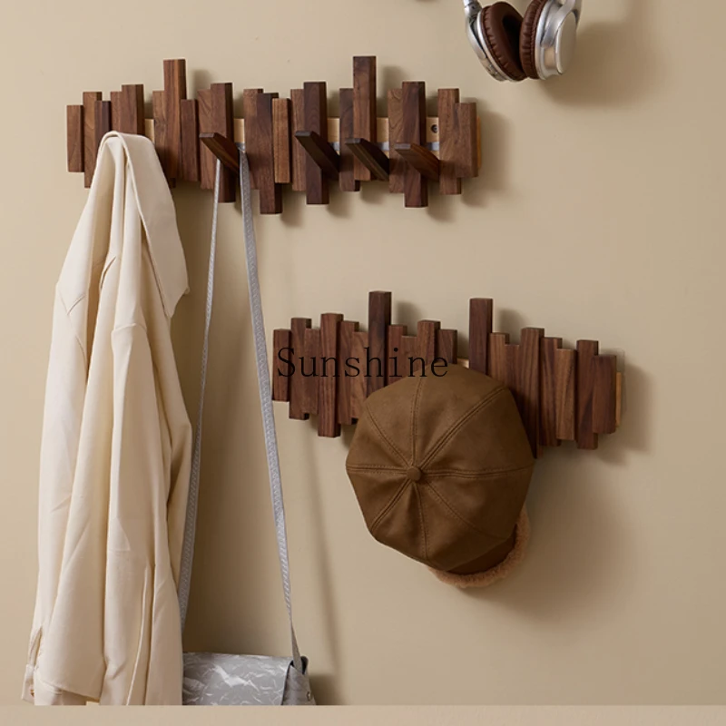 Вешалка для одежды из цельного дерева входная креативная вешалка ключей
