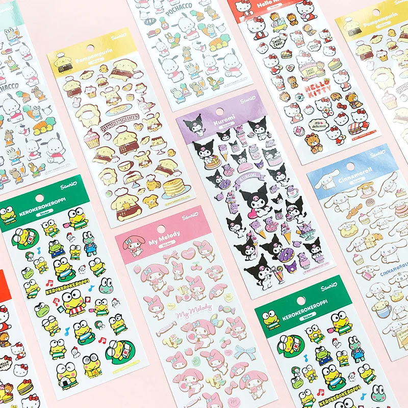 

Cartoon Ins Sanrio Kt Hand Account Decorative Self-Adhesive Painting Children's Cute Creative Diy Waterproof Stickers