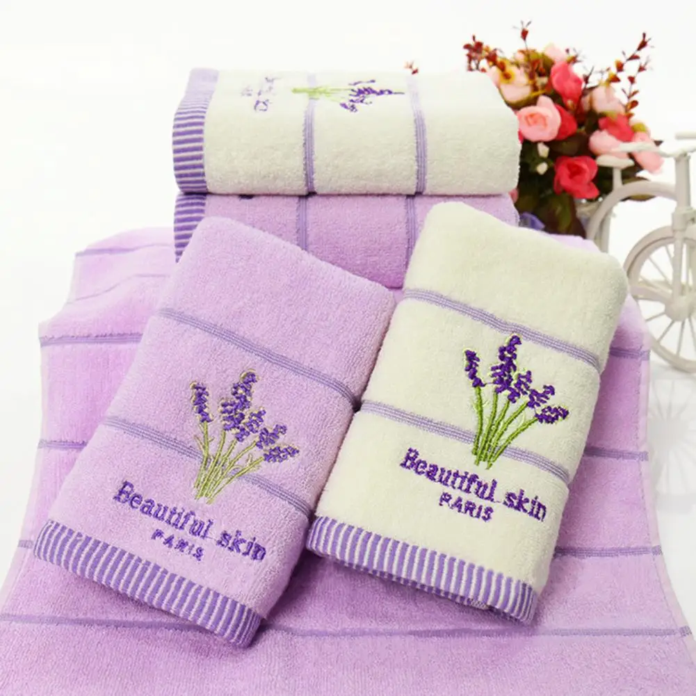 Adult Lavender Pattern Bath Shower Towel Bathroom Accessories
