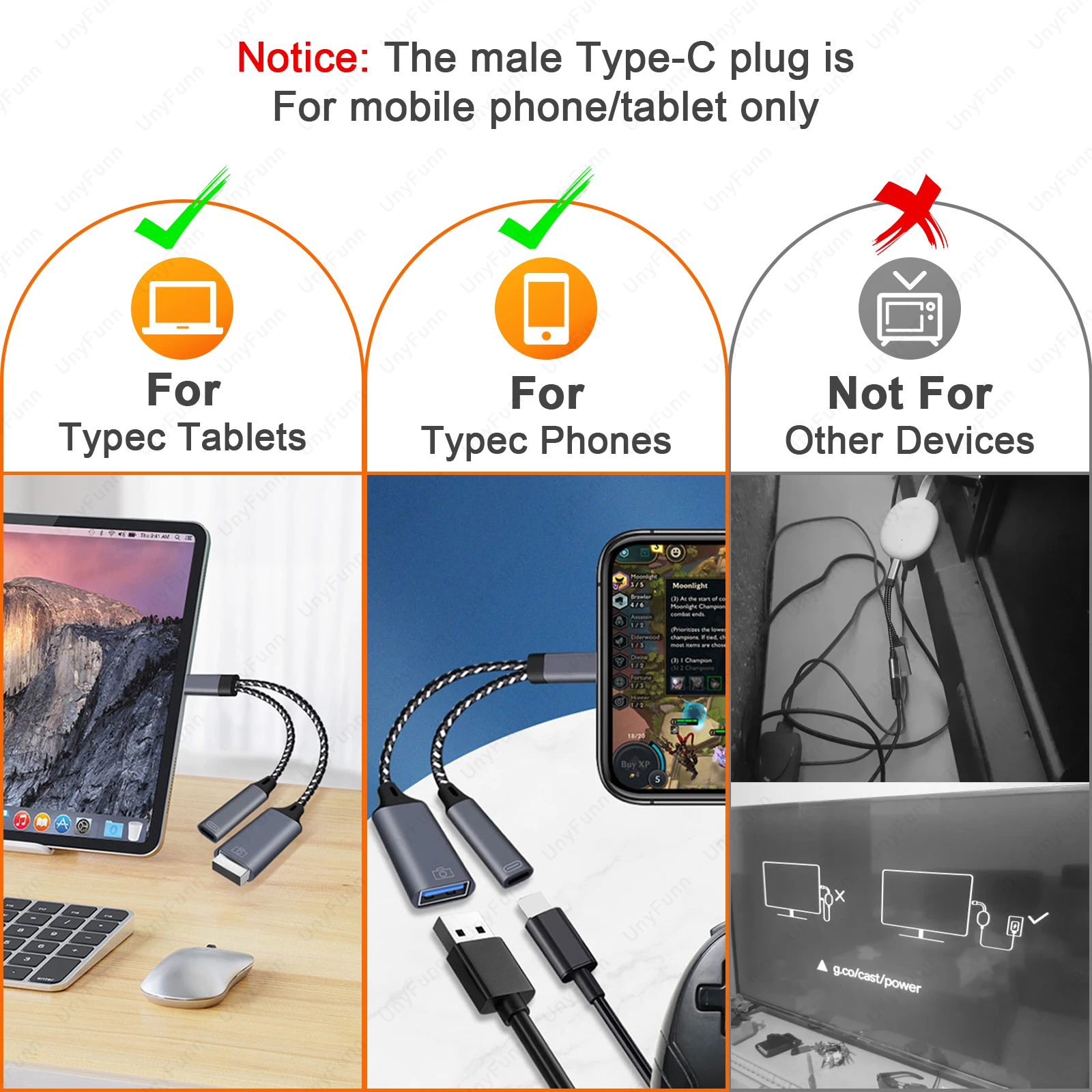 Фото Кабель OTG 2 в 1 для iPhone с адаптером для зарядки, адаптером USB A с портом для зарядки PD для IOS 13 и ExFAT и FAT32 №4