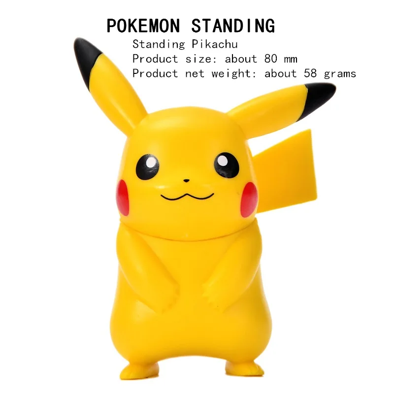 

6 Styles Pokemon Pikachu Charmander Psyduck Squirtle Jigglypuff Bulbasaur Bulbasaur Anime Figures Toys Model Kawaii Kids GIft