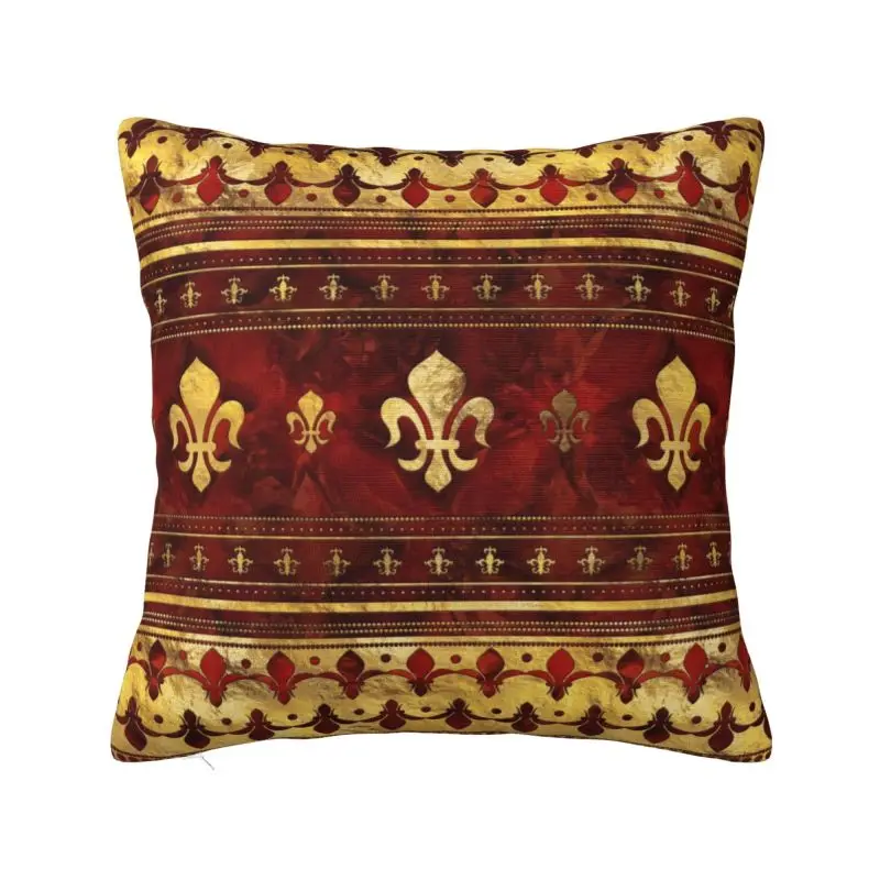 

Подушка с красным мрамором и золотом, 55x55 см