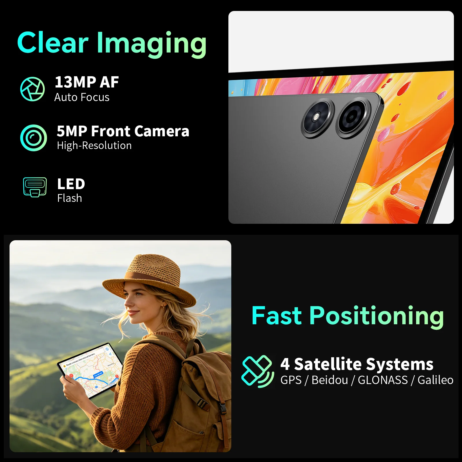 Планшет Teclast P50T на Android 16, 90 Гц, 11 дюймов, TDDI, UNISOC T7250, восьмиядерный процессор, 3 ГБ ОЗУ + 13 ГБ расширяемой памяти, 128 ГБ ПЗУ, 8000 мАч, GPS (art.: 3920d07464bb9) - 3920d07464bb9