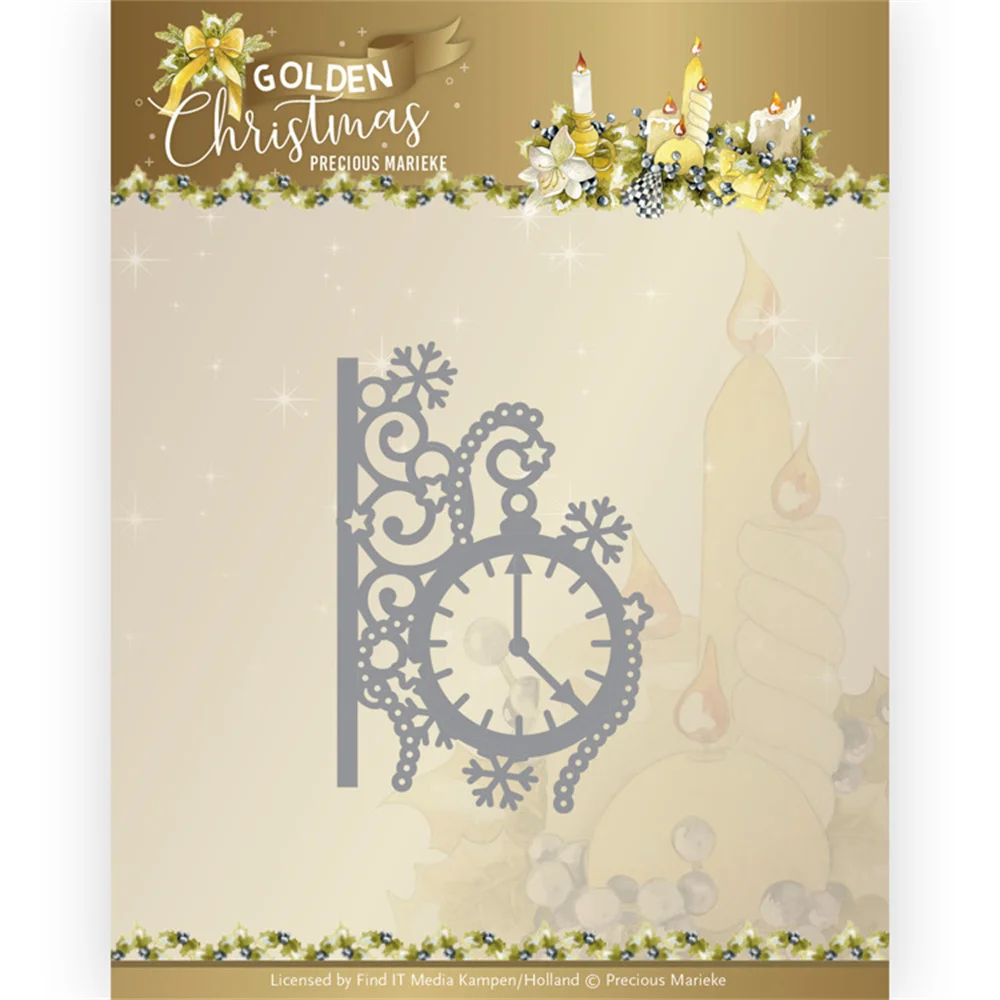 

Christmas Traditional Clock Metal Cutting Dies Scrapbook Paper Decoration Embossing Template Diy Gift Card Handmade Craft Molds