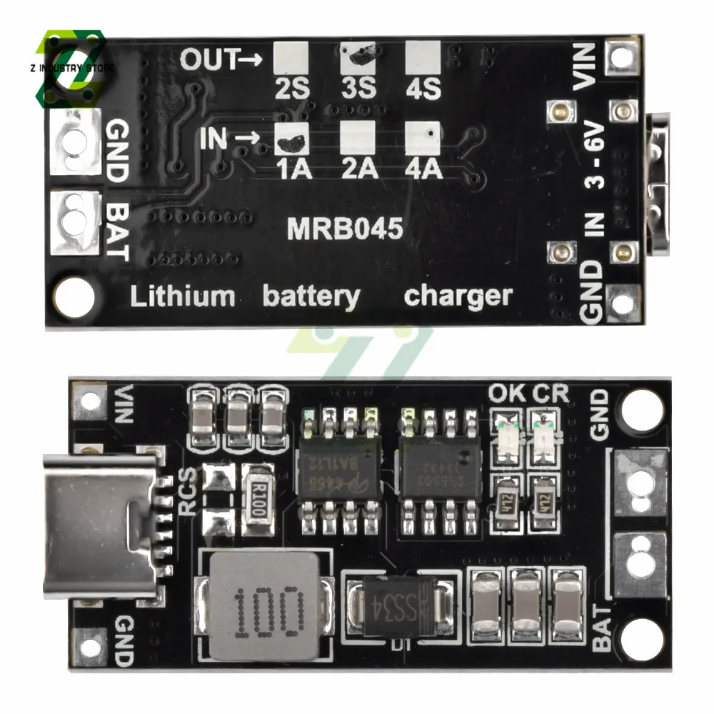 

Aideepen BMS плата зарядки литиевой батареи USB C 2S 3S 4S