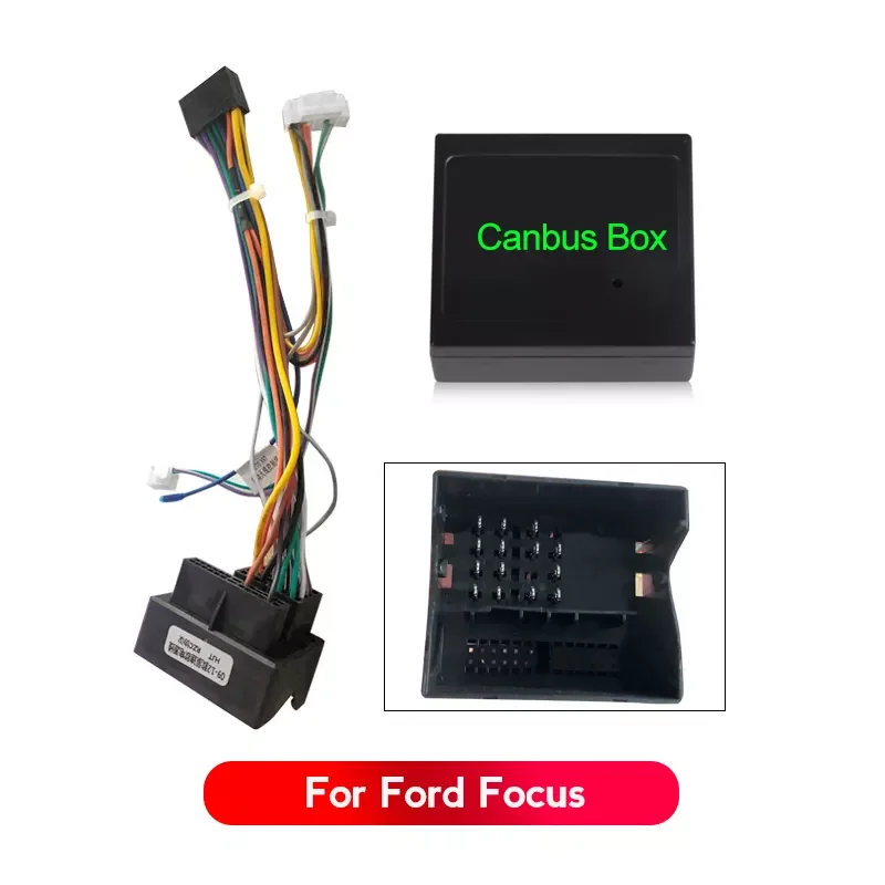 

Car Stereo Audio 16PIN Android Power Wiring Harness Cable Adapter With Canbus Box For Ford Mondeo 07-10/Focus 07-11/C-MAX 07-10