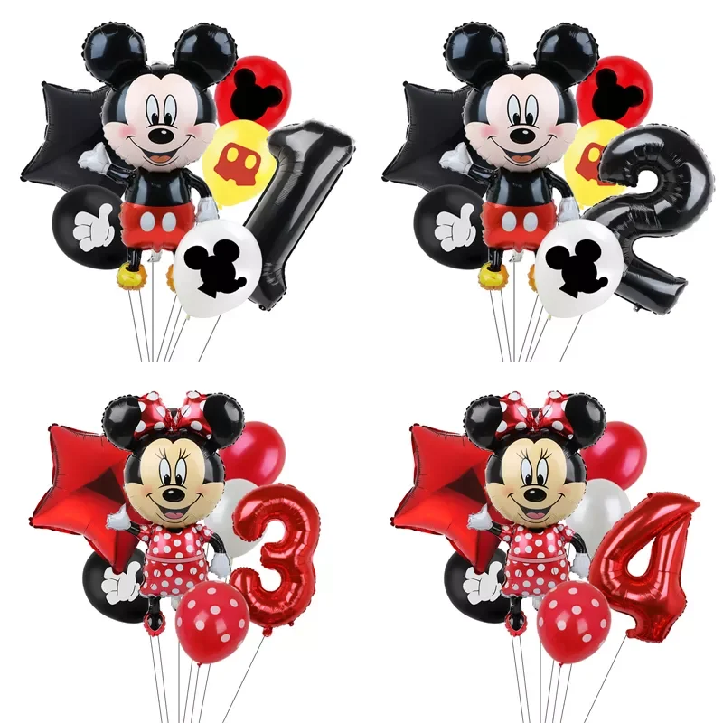

Mouse Party Balloons Minnie Balloons 32" Number Balloon Baby Shower Birthday Party Decorations Kids Toy Gifts