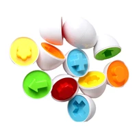6pcs montessori learning math toys smart eggs 3d puzzle game for children math toys mixed shape stem popular sorting toys