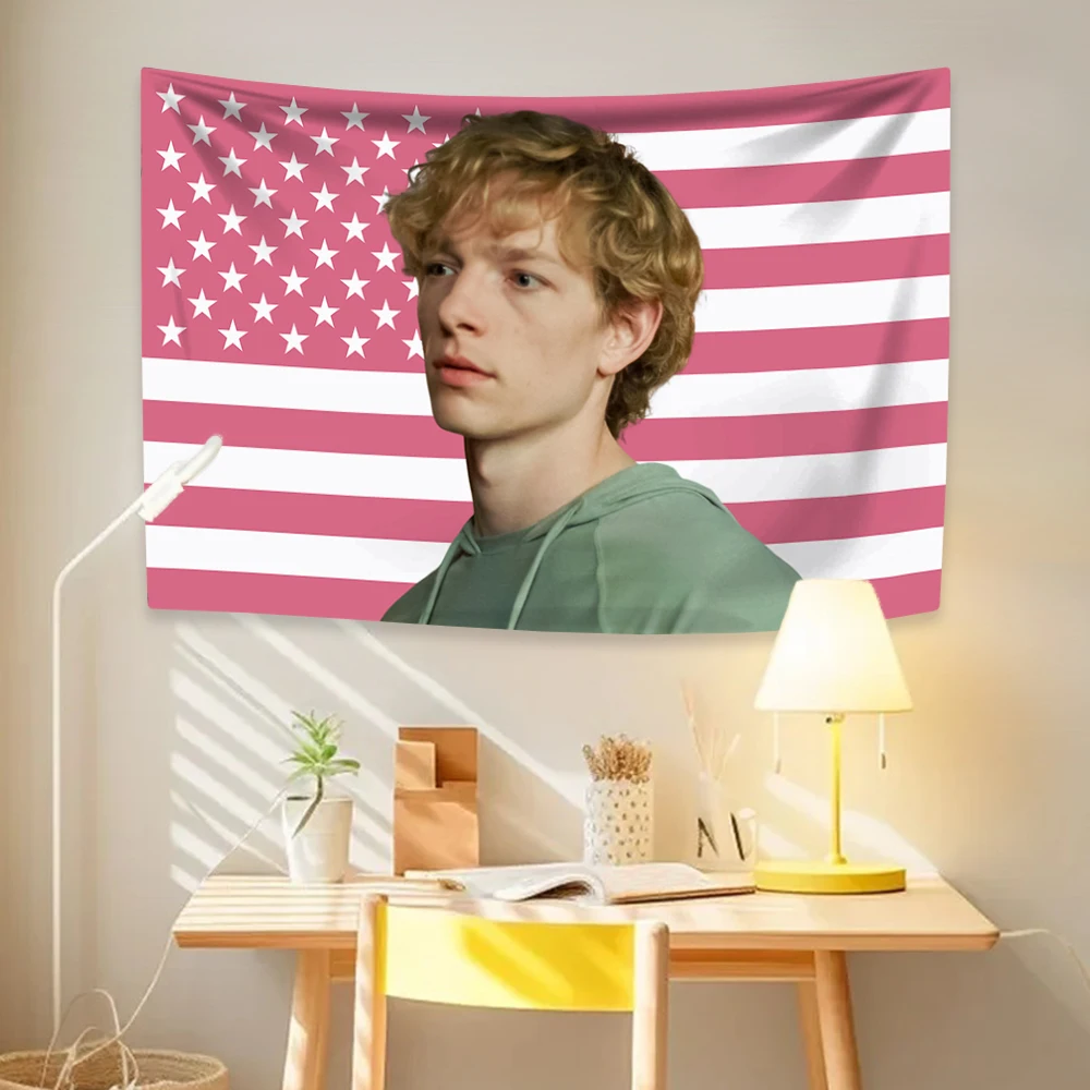 Художественный настенный гобелен Дональдсоны розовый американский флаг