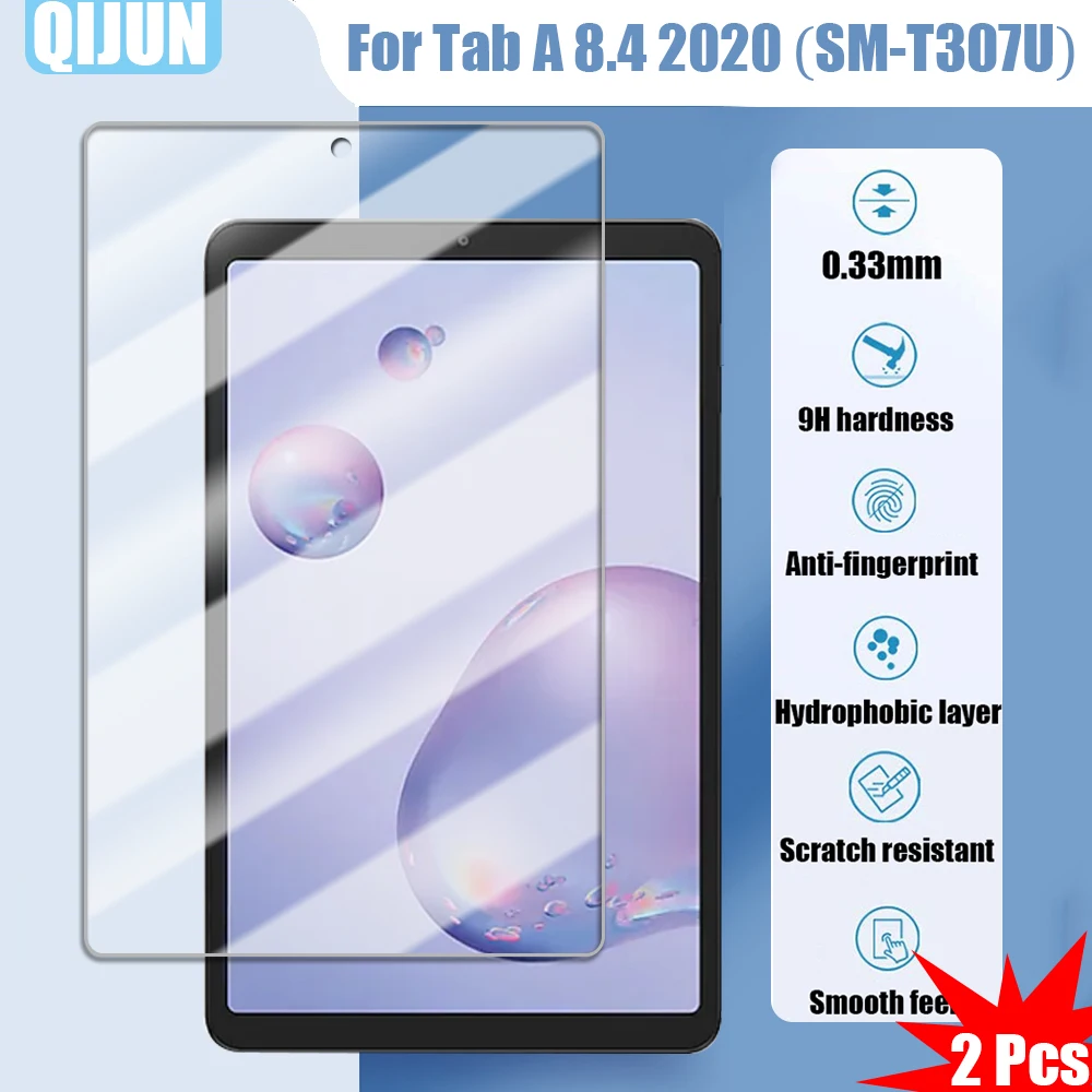 

Tablet Tempered glass film For Samsung Galaxy Tab A 8.4" 2020 Explosion proof and scratch resistant waterpro 2 Pcs for SM-T307U