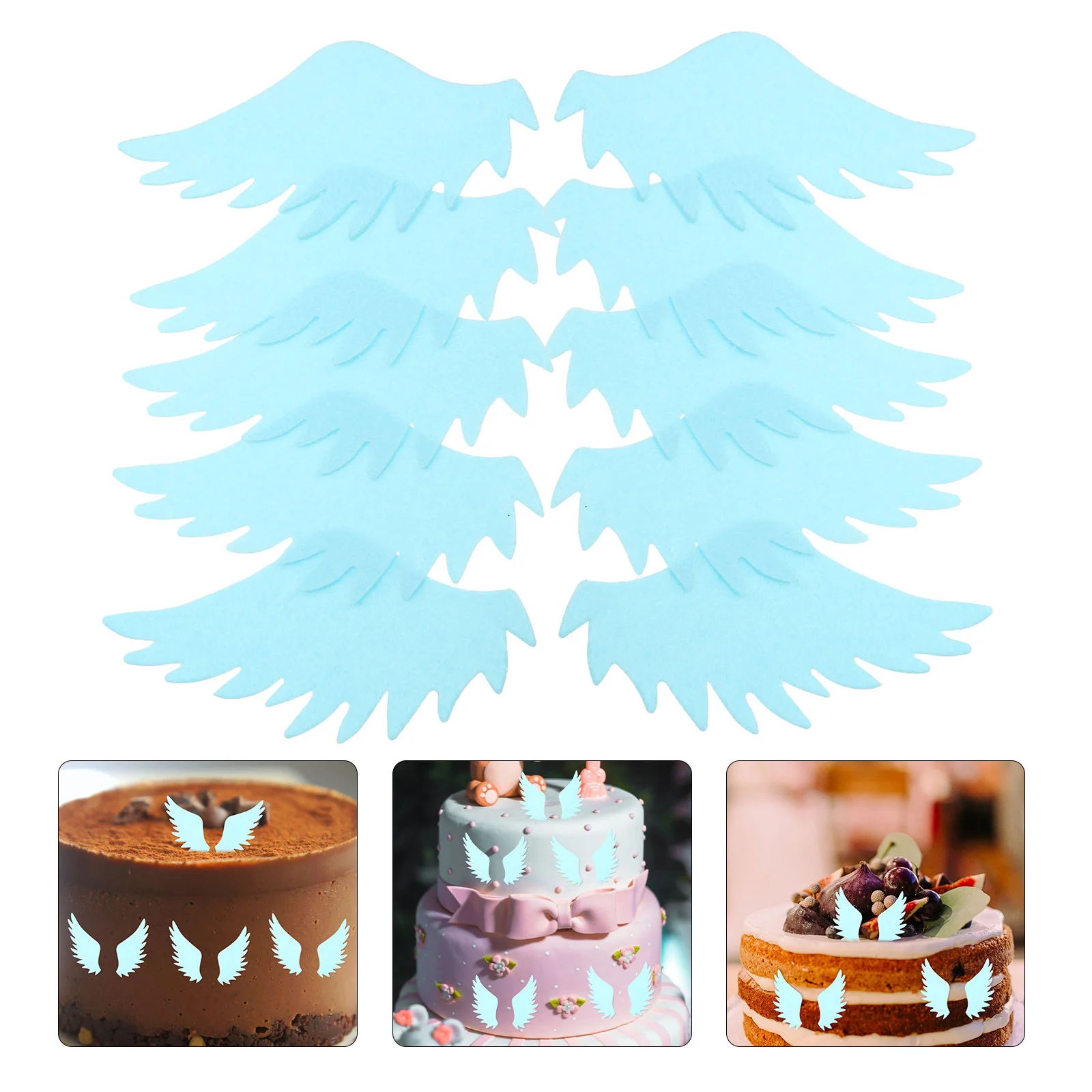 

48pcs Baby Shower Edible Dessert Toppers Edible Cupcake Toppers Rice Paper Cupcake Toppers