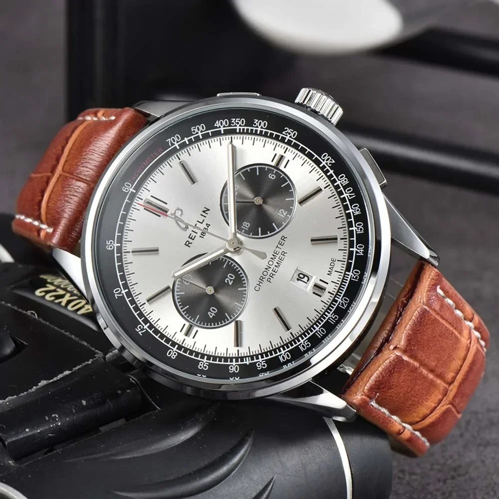 

High AAAAA B ,Br LOGO Watches For Mens Luxury Sports Automatic Date Wristwatch Top Business Chronograph Waterproof Male Clocks