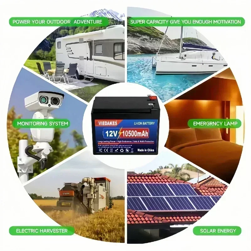 Фото ✈️ Аккумулятор LiFePO4 12В 100Ач Viedakes для солнечных систем, с низким саморазрядом, для автофургонов, прицепов, морских судов №3