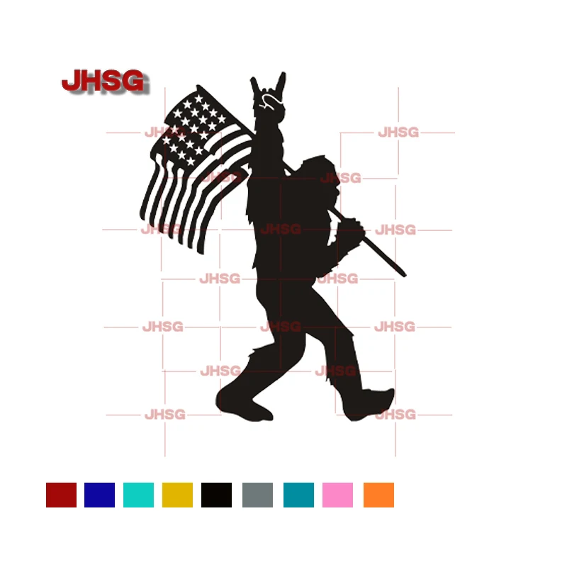 Jhcustomized наклейки на автомобиль s Бигфут рок американский флаг наклейка бампер