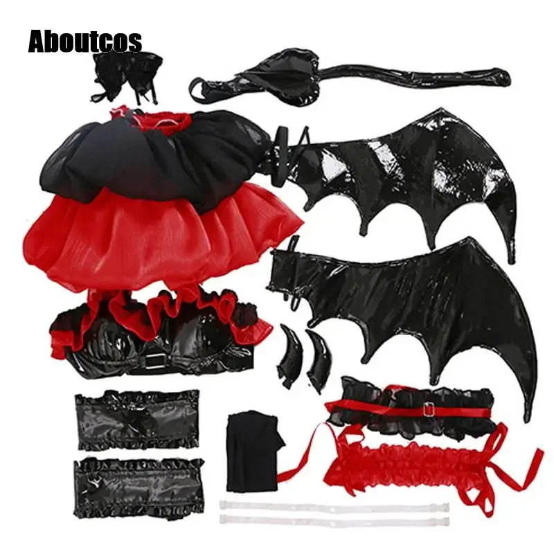 Date A Live Kurumi Tokisaki Little Костюм для косплея дьявол Sexy Woman полный комплект