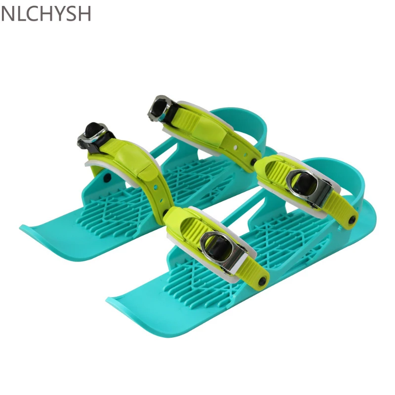 

Mini Ski Skates for Snow The Short Skiboard Snowblades High Quality Adjustable Bindings Portable Skiing Shoes Snow Board