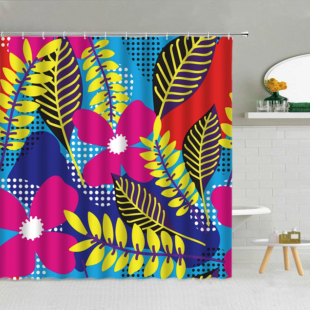 

Shower Curtain Kids Bathroom Landscape Lotus Printed Shower Curtain Bathroom Accessories Waterproof Curtain Cortina De Banheiro