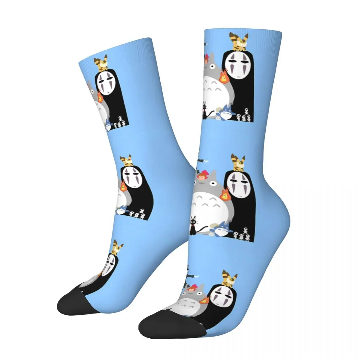 

Funny Happy Sock for Men My Neighbor Hip Hop Totoro Anime Breathable Pattern Printed Crew Sock Novelty Gift