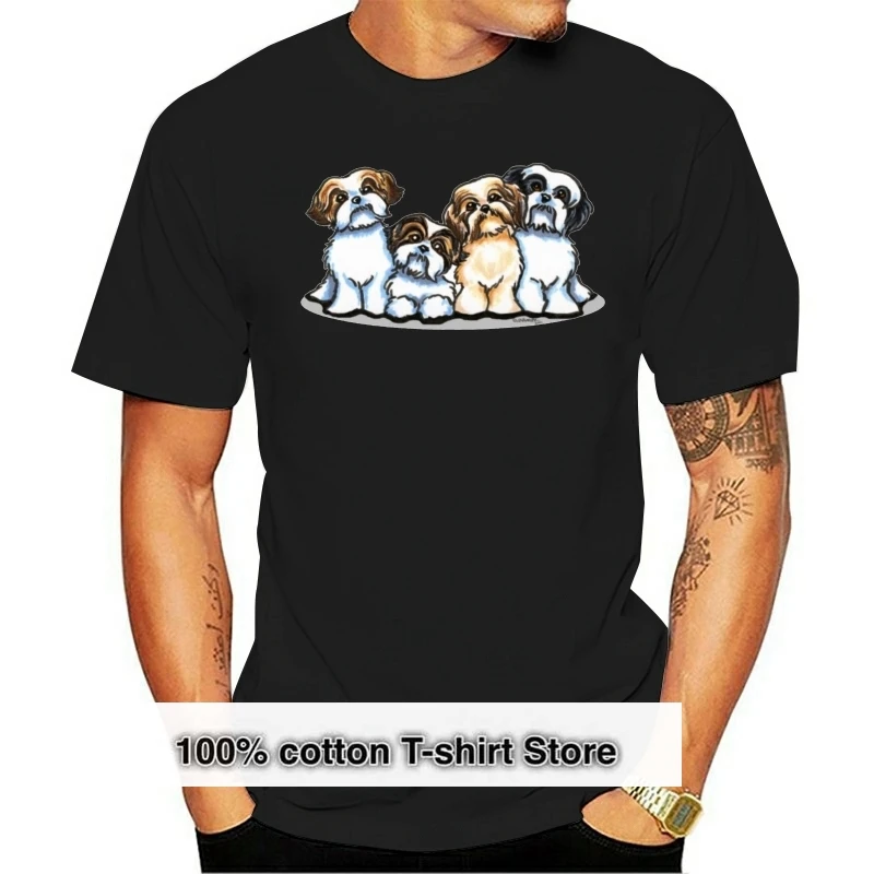 

Men tshirt Four Shih Tzu T Shirt women T-Shirt tees top