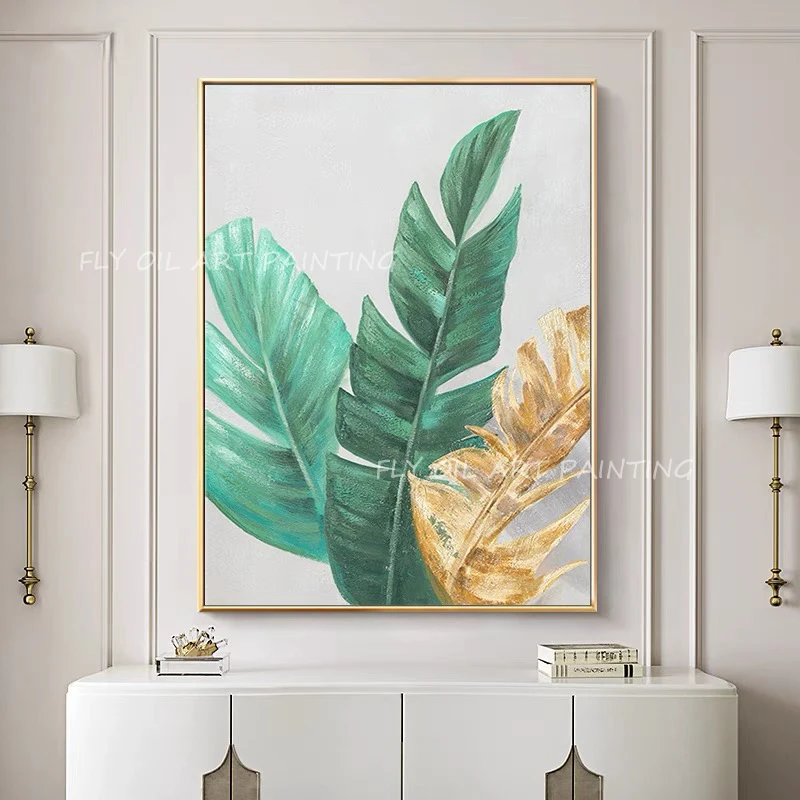 Абстрактная картина 100% ручная роспись фотография в тропическом стиле с серым