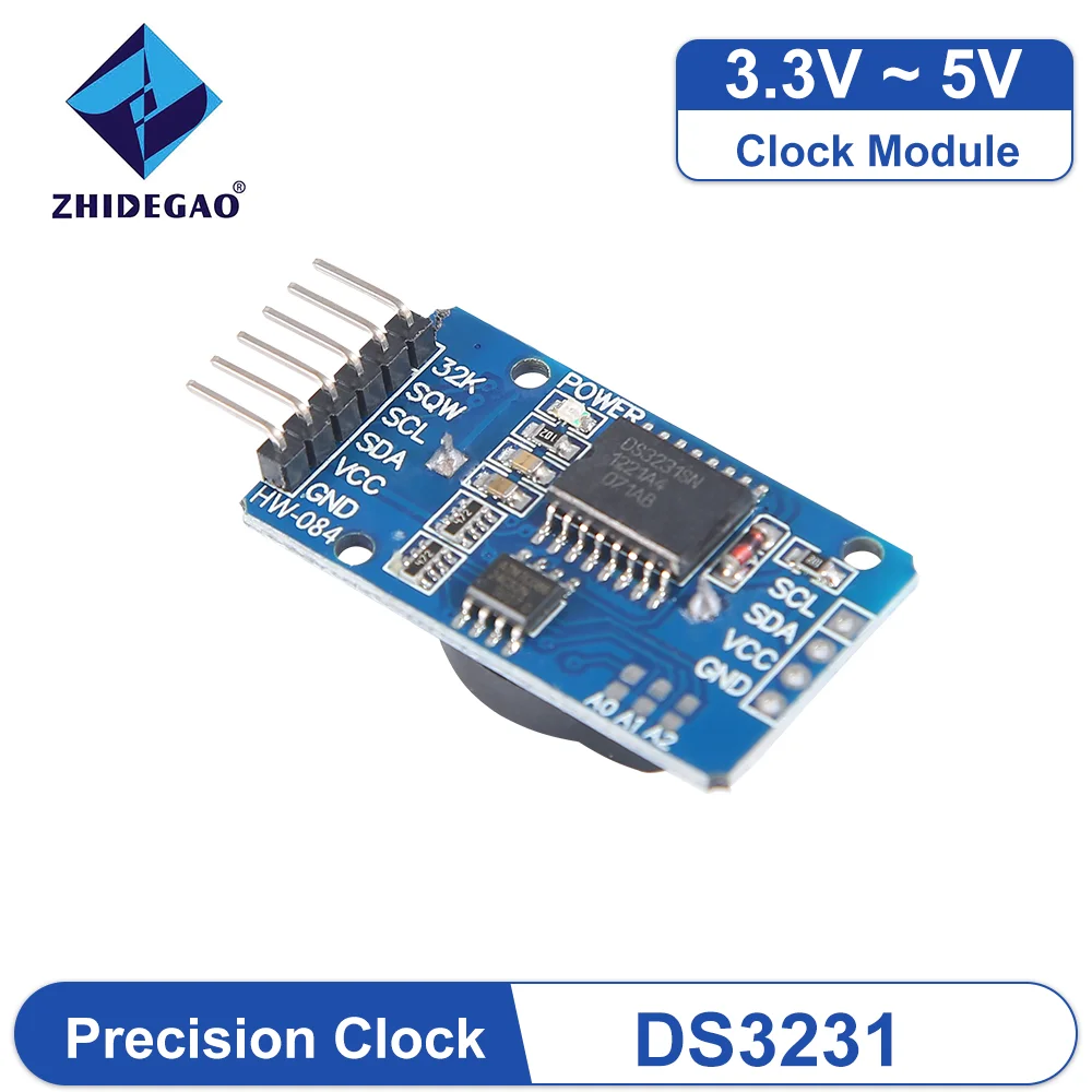 Модуль прецизионных часов DS3231 AT24C32 IIC, модуль часов DS3231 RTC в режиме реального времени 3,3 В/5 В для Raspberry Pi zhidgao
