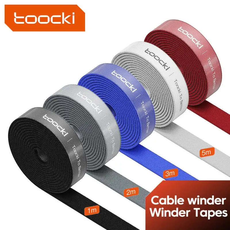 

Toocki 5M Cable Organizer Wire Winder ties Earphone Mouse Cord Management USB Charger Cable Protector For iPhone Samsung Xiaomi