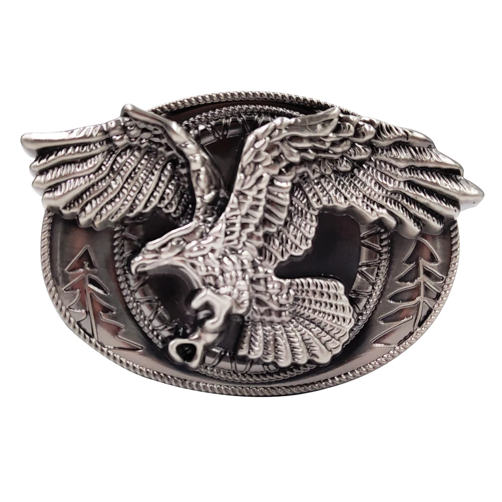 

Cheapify Dropshipping Western Brand Oval Metal Eagle Glede Design Cowboy Man Belt Buckle 40mm