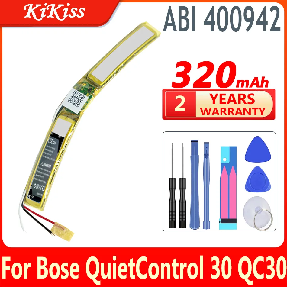 

320mAh KiKiss Battery ABI 400942 For Bose QuietControl 30 QC30 High Capacity Batteries
