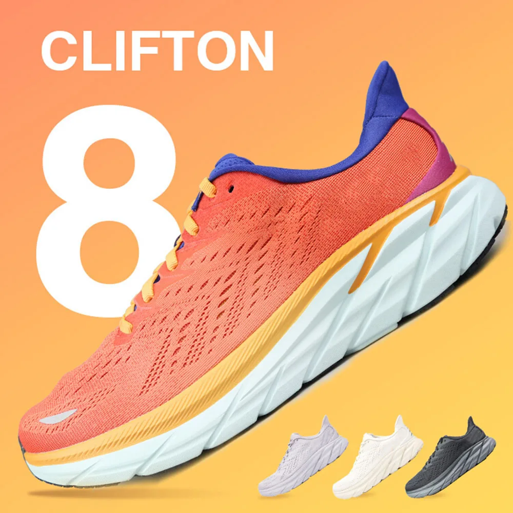 

Original Clifton 8 Running Shoes for Men Women Trainer Sneakers Cushioning Marathon Utdoor Sport Road Shoes PK HOKA Bondi 8