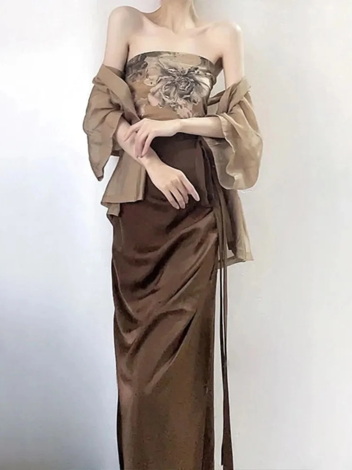 Новая китайская женская одежда Sle улучшенная национальная Hanfu в стиле Дзен чайная