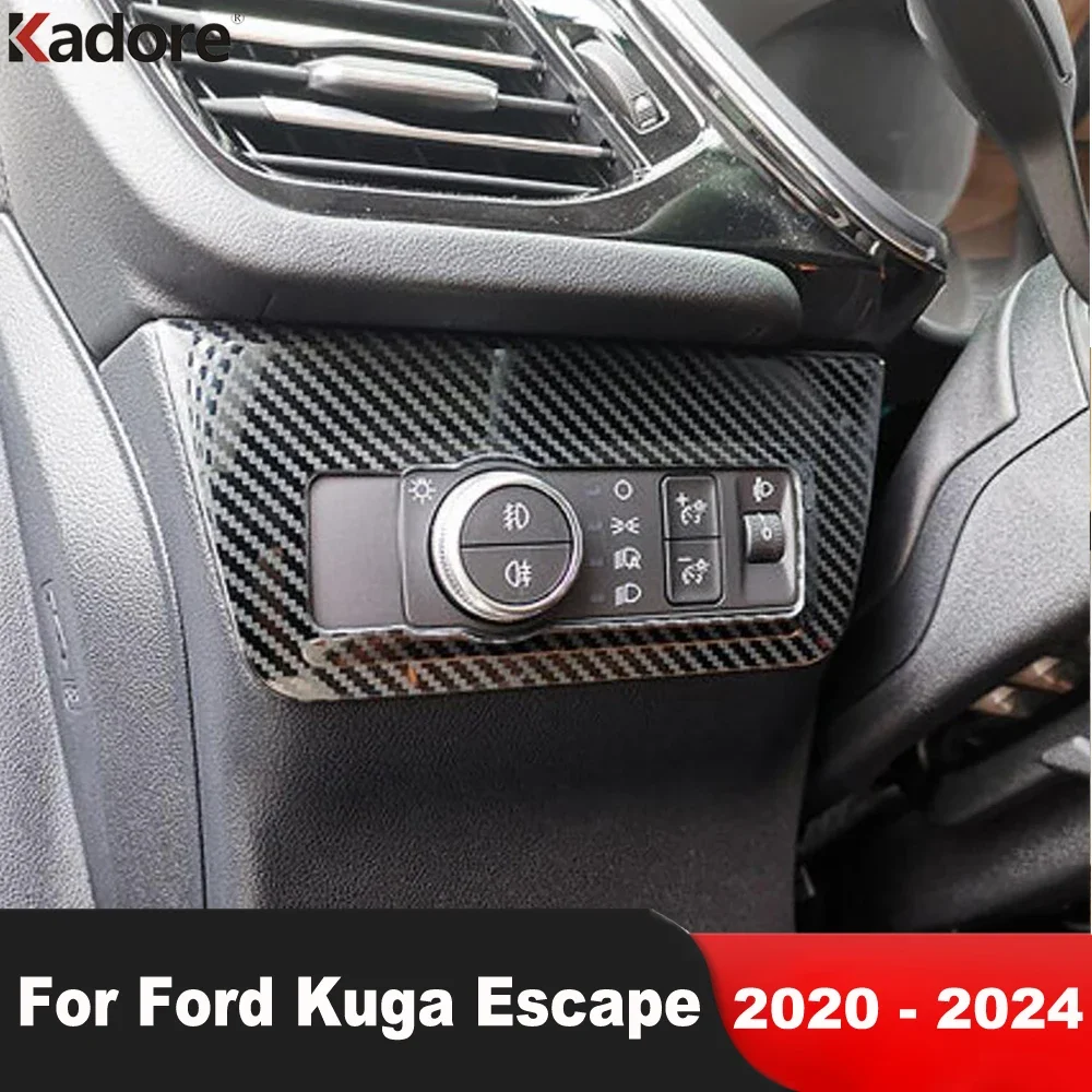 Для Ford Kuga Escape 2020-2022 2023 2024 автомобильная фара из углеродного волокна кнопка