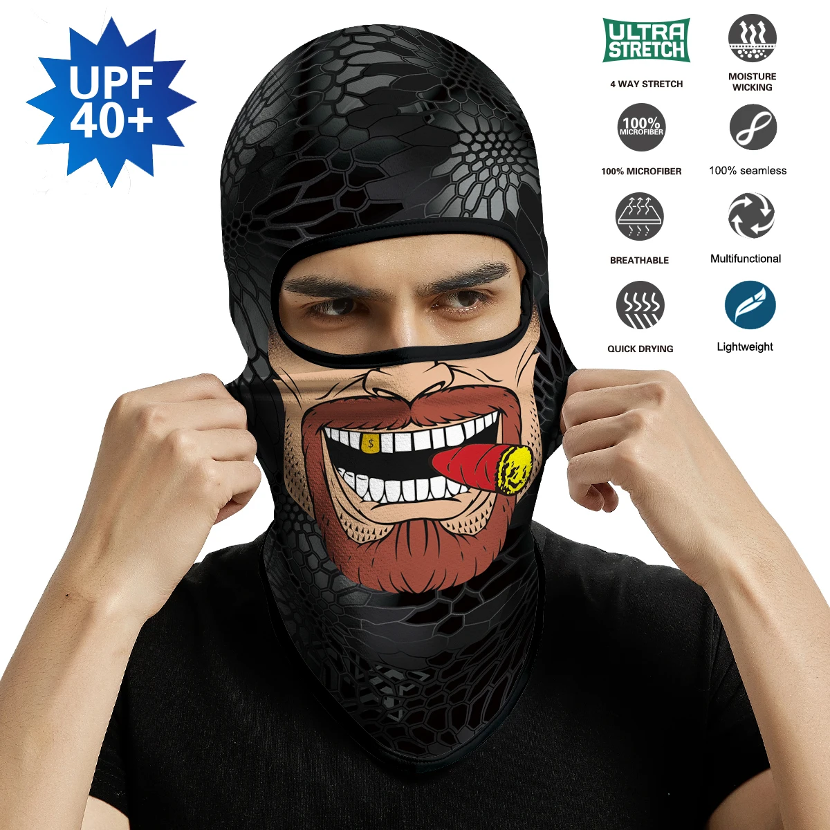 Summer Skull Balaclava Ski Mask Breathable Cycling Neck Gaiter Buffs Snood Camping Hunting Tactical Military Scarf Headband Men