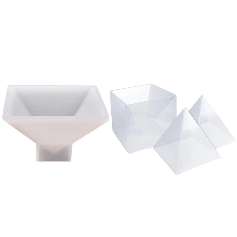 

Large Pyramid Shape Diy Silicone Jewelry Mold 9.5X9.5X6cm & Large Resin Moldssilicone Pyramid Molds, Resin Casting Molds For Diy