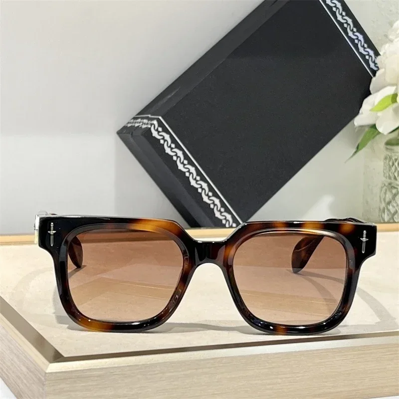 Британские брендовые солнцезащитные очки зеркальные женские из 2024 крупного