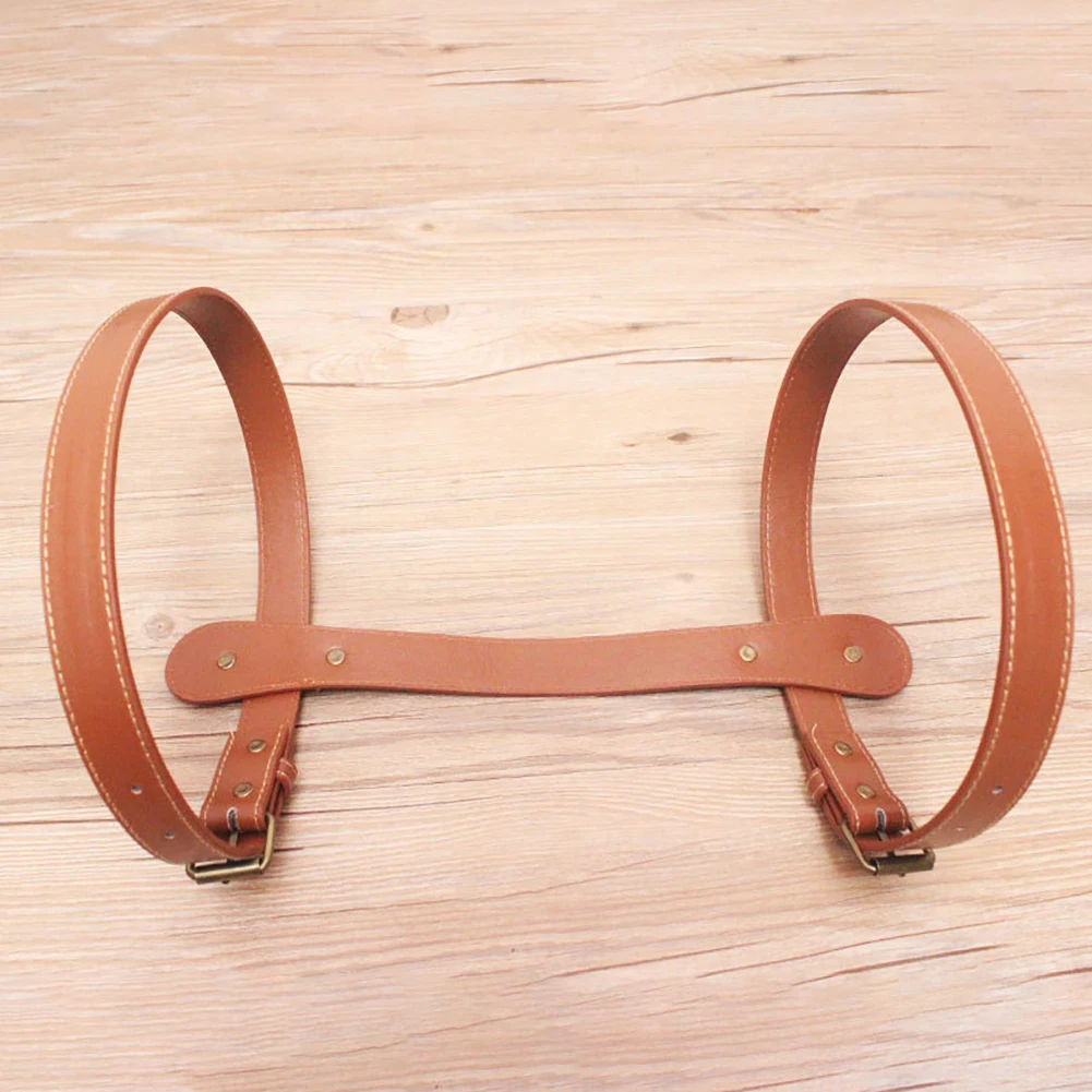 

PU Leather Carrying Strap Portable Brown Blanket Strap Tie Durable Lightweight Multifunctional Adjustable Outdoor Accessories