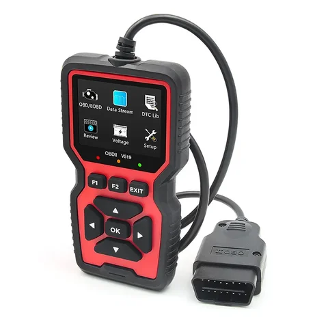 Автомобильная проверка здоровья, полный OBD2, совместимый, профессиональный многоязычный детектор неисправностей, сканер v519, OBDII, автомобильный диагностический инструмент