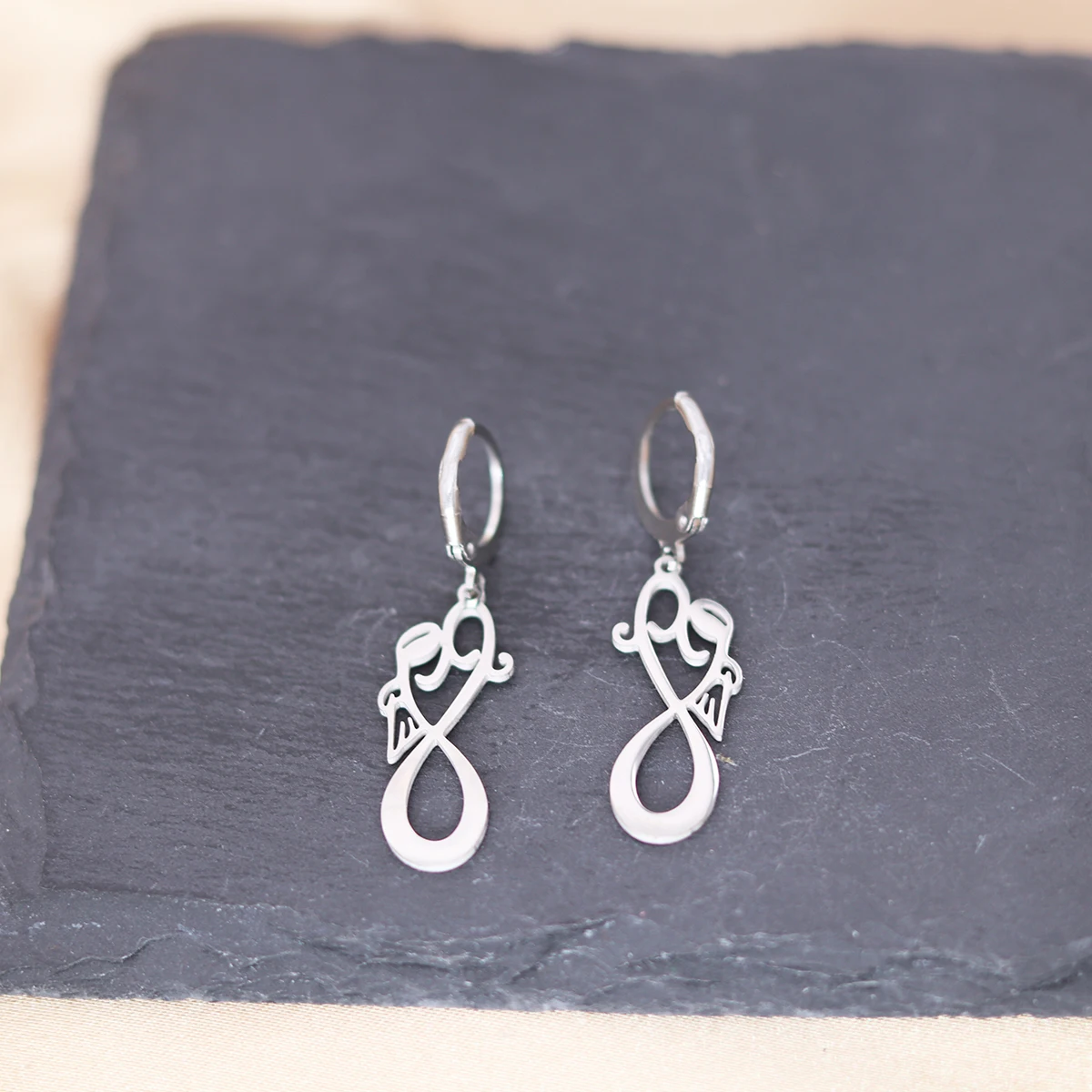 QIAMNI, серьги-кольца в стиле хип-хоп для пар, женские серьги-кольца для обниманий, висячие серьги, обещания, ювелирные изделия, модные подарки