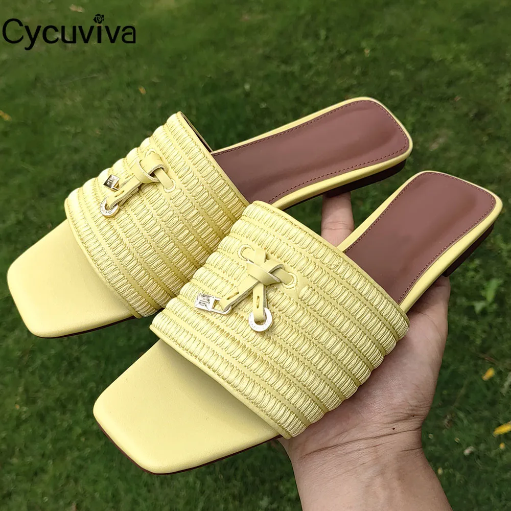 

Женские шлепанцы с металлическим декором, сланцы, Повседневная пляжная обувь, лето 2022