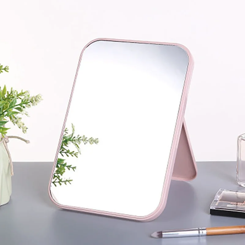 

Small Folding Makeup Mirror Portable Makeup Mirror Student Dormitory Desktop Desktop Small Mirror Wholesale Square Mirrors