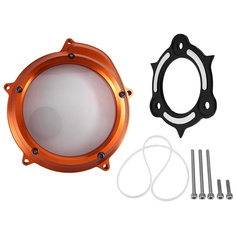 Motorcycle Engine Transparent Clutch Cover Guard for 1290 Superduke R GT 1090 1050 1190 Adventure RST Pressure Plate(C)