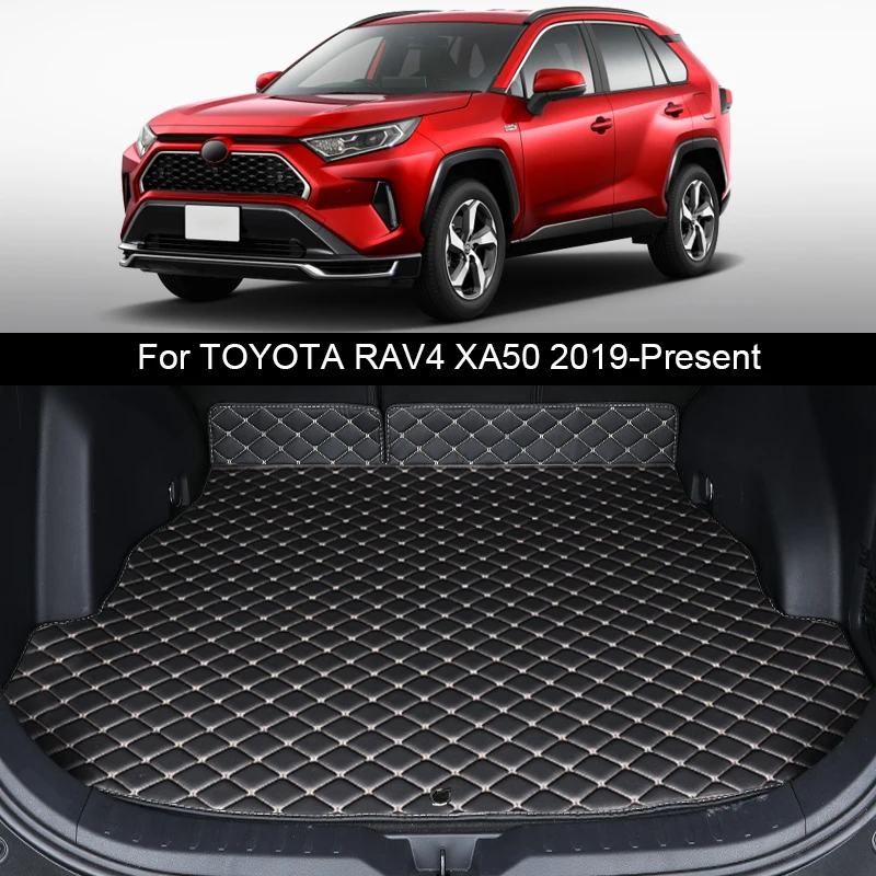 1pc Car Custom Rear Trunk Mat Anti-Dirty For Toyota RAV4 XA50 2019-2025 Leather Waterproof Cargo Liner Pad Auto Accessory