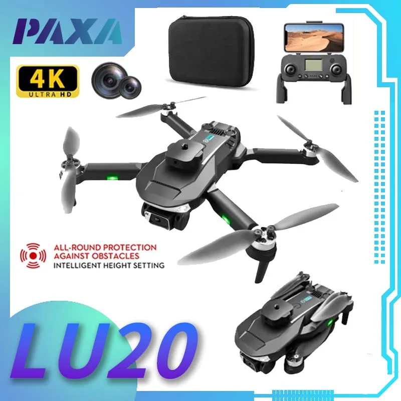 

PAXA LU20 Drone with 6K Dual Camera HD 4k Brushless Motor Helicopter Remote Control 360 Avoidance Obstacle Quadcopter Toy Gifts
