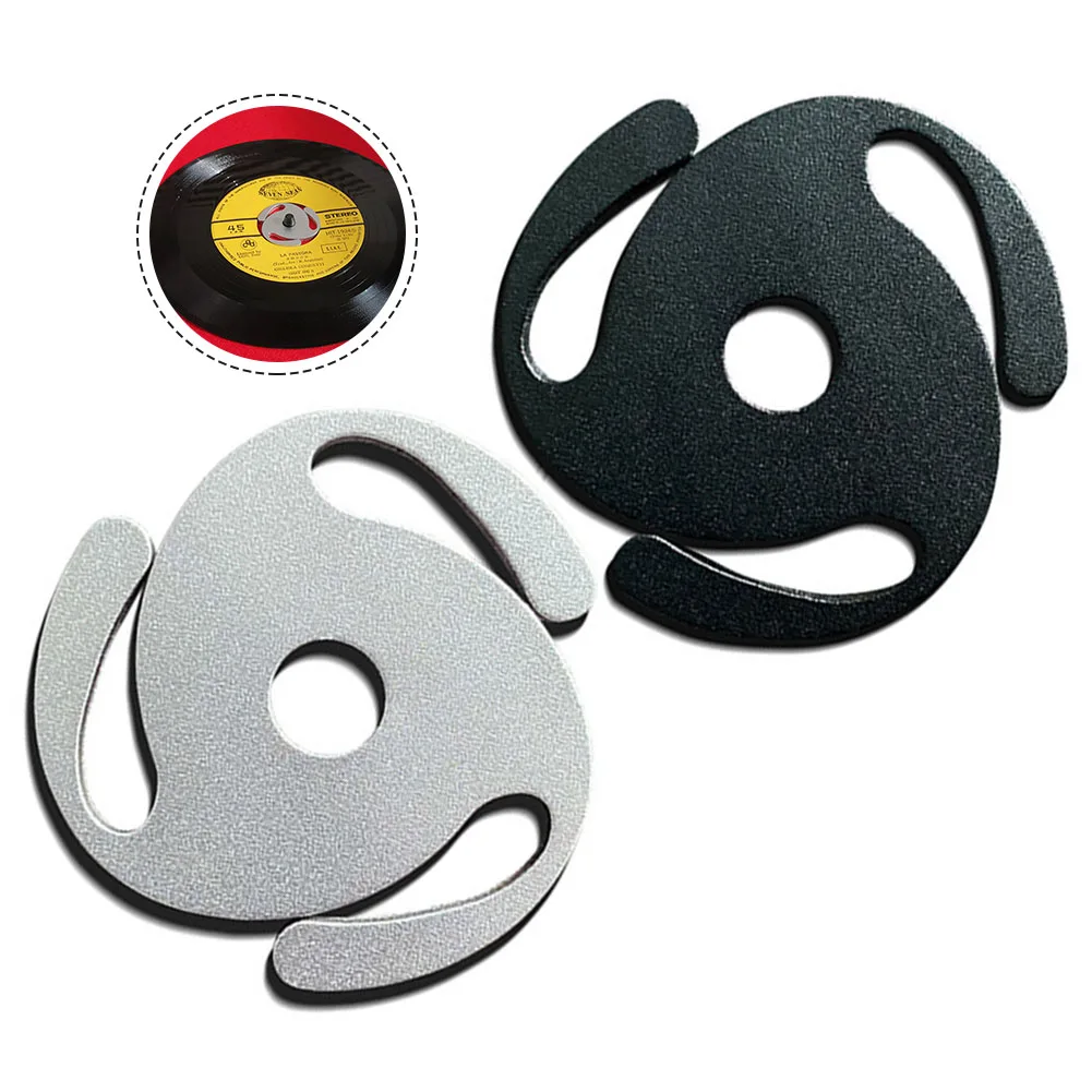 

Record Player Clamp Turntabler LP Record Player 45RPM Balanced Metal Weight Clamp Turntable 7\" Vinyl Stability Black/Silver