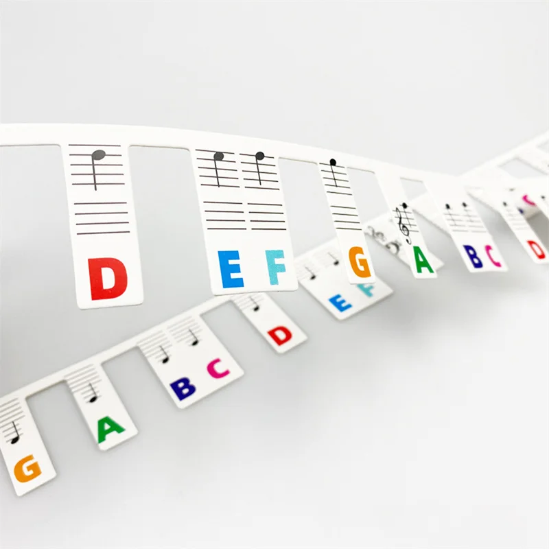 Наклейки на клавиатуру пианино 88 ярких черных клавиш