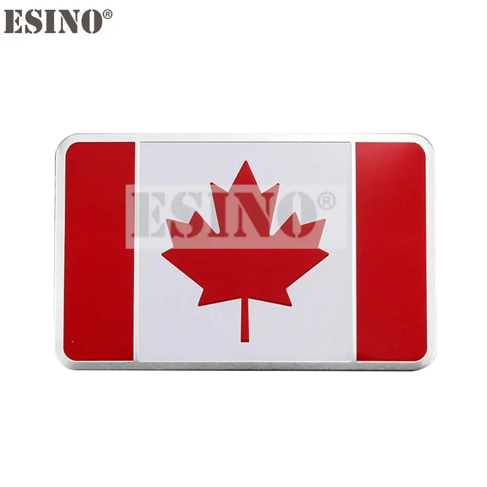

200 x Car Styling New Design Canada National Flag 3D Metal Chrome Aluminium Alloy 3D Emblem Badge Sticker Decal Auto Accessory