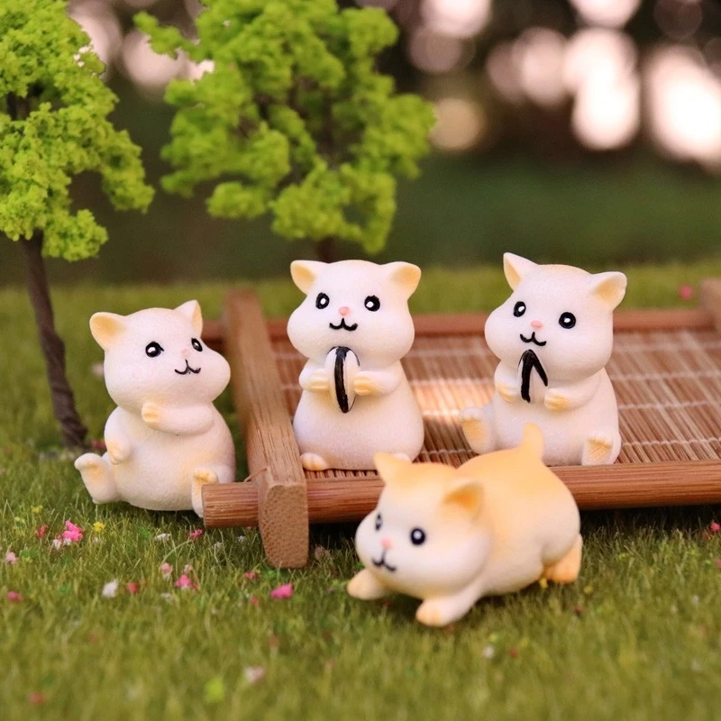

Simulation Cute Hamster Doll Doll Succulent Flower Potted Aquarium Desktop Decoration Decoration Fat Mouse Baby Gift