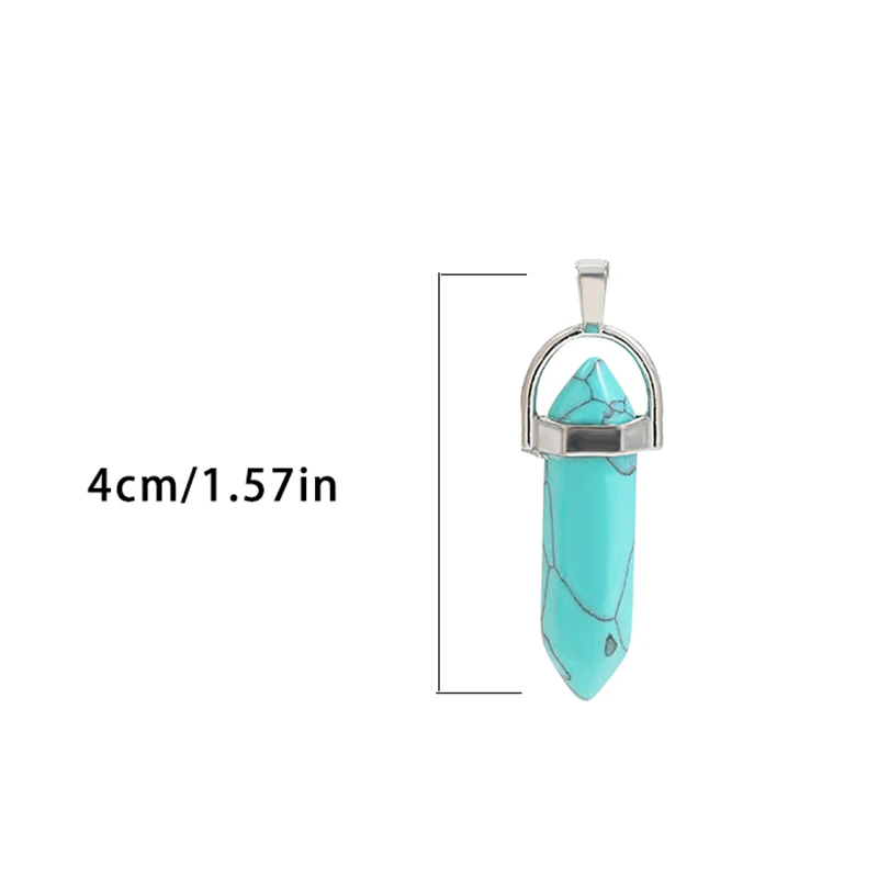 10 шт./лот натуральный камень лазурит Опал Кристалл Шестигранный Маятник рейки