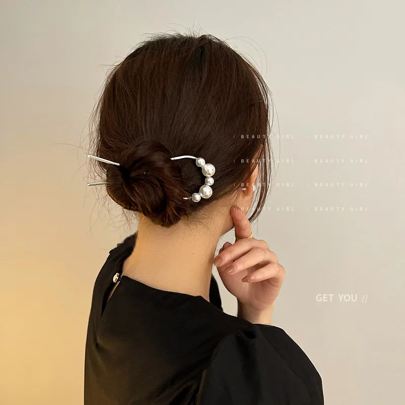 

Trend, Simple Design Sense, Pearl Hairpin, Ins Style, Fashionable Temperament, Net Red, Versatile, Niche Personality